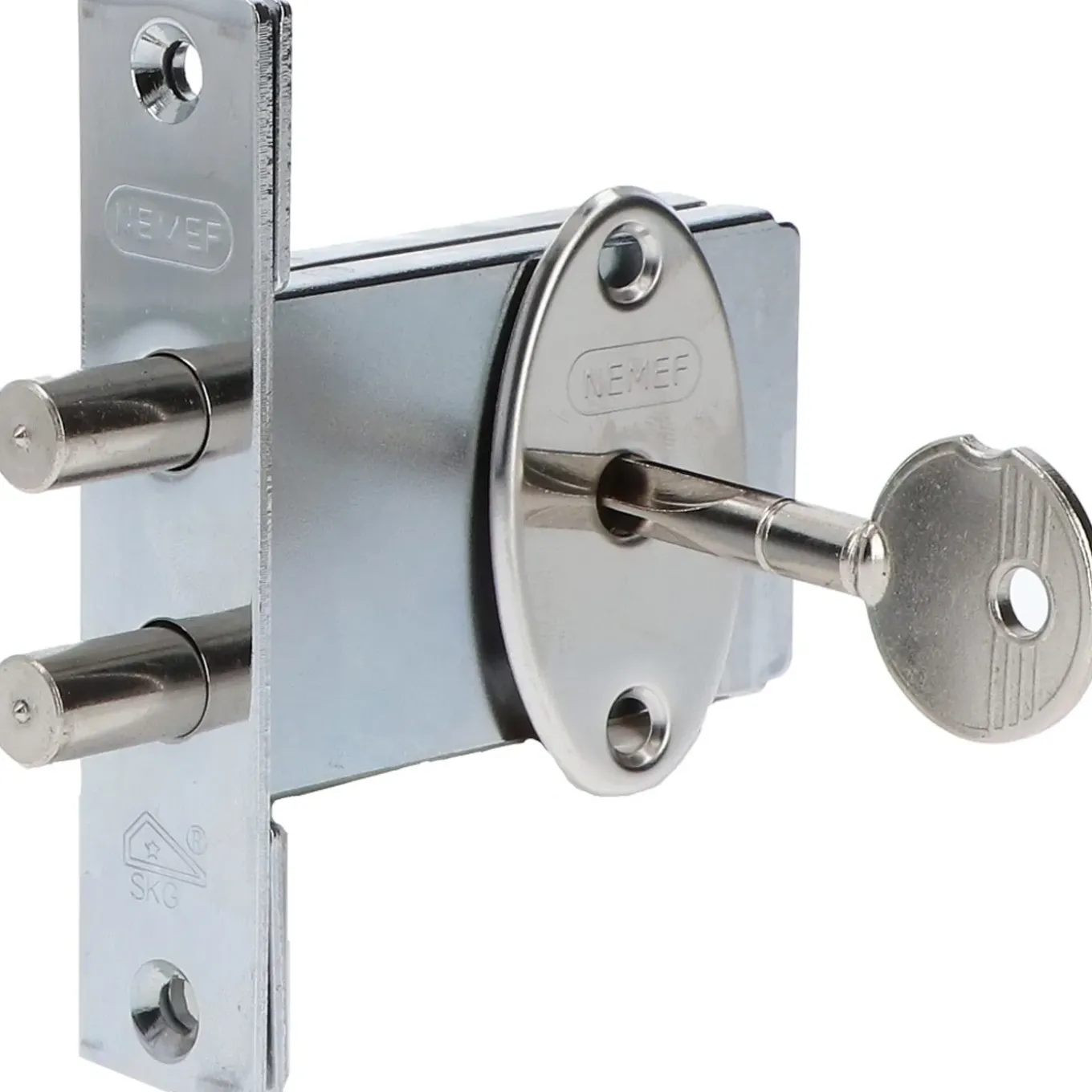Nemef Cilinderslot Insteekslot Slot Voor Binnendeur 1269/3 - Zwart - 55mm