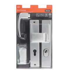 Nemef Veiligheidsbeslag voor Deur 3415-II - Aluminium - SKG*** Kerntrekbeveiliging Vaste Knop - PC72mm