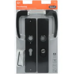 Nemef Veiligheidsbeslag voor Deur 3417-II - Aluminium Zwart - SKG*** Kerntrekbeveiliging - PC55mm