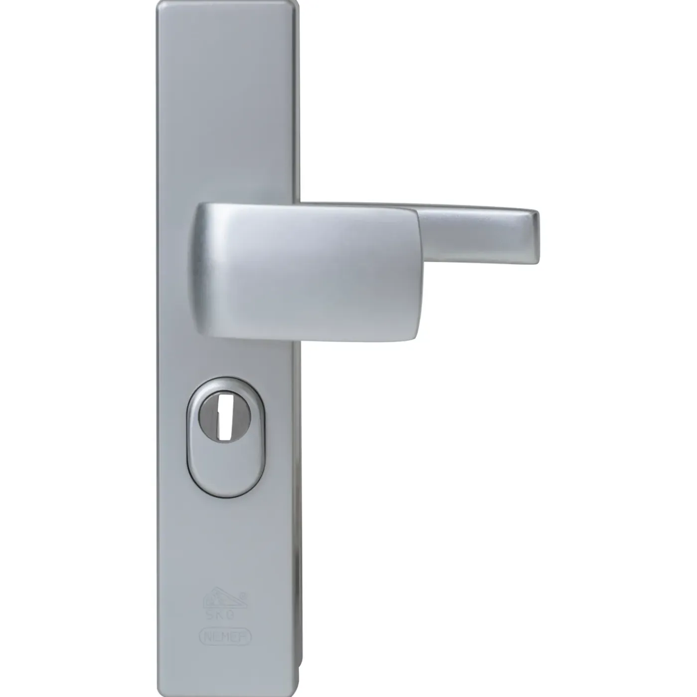 Nemef Veiligheidsbeslag voor Deur 3415-II - Aluminium Zilver - SKG***, Vaste Knop, Kerntrekbeveiliging - PC55mm
