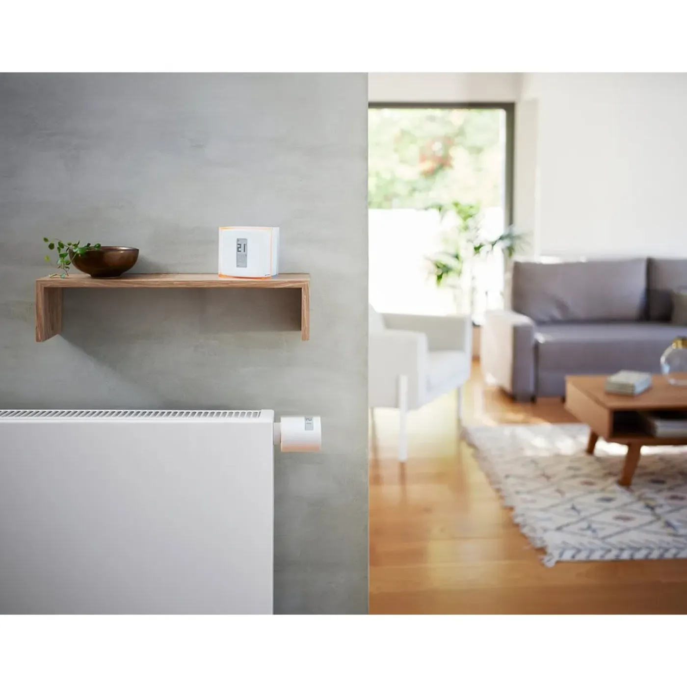 NETATMO Extra Intelligente Thermostaatkop Wit Rechthoekig Binnenkant