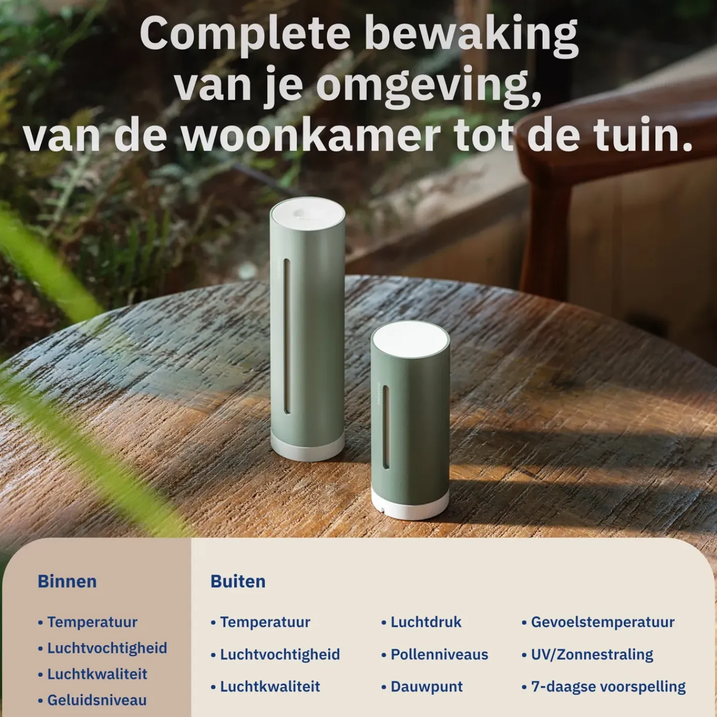 Netatmo Weerstation Set Original + Binnenmodule + Regenmeter + Windmeter - Munt