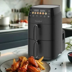 Nexxt Double Stack Airfryer 5,0 Liter Met 2 Manden En Digitaal Display