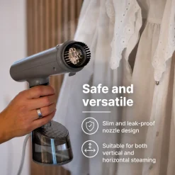 Nexxt 2-in-1 Kledingstomer 1400w Met Afneembare Watertank - Transparant
