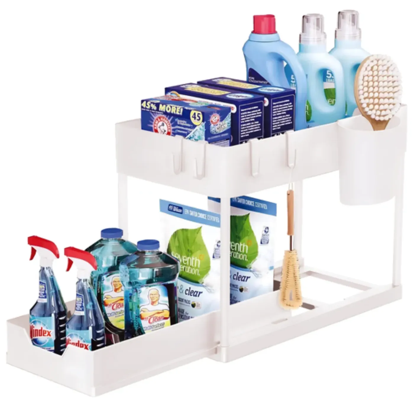 Organisateur Nexxt Keukenkast Organizer Voor Onder De Gootsteen 2-laags Wit 38 X 20,5 X - 33,5cm