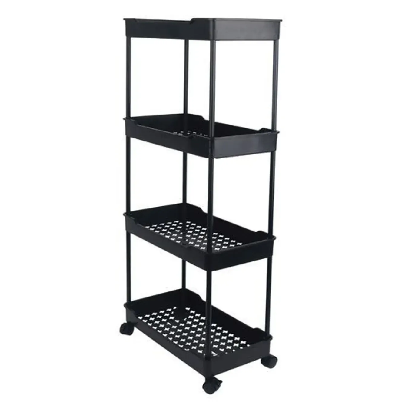 Nexxt Multifunctionele Trolley 4-laags Zwart 40 X 15 X - 88cm