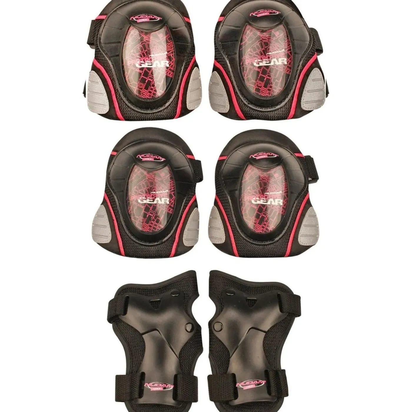 Kinderen Nijdam 6-delig Beschermset Compleet Junior - Zwart/roze