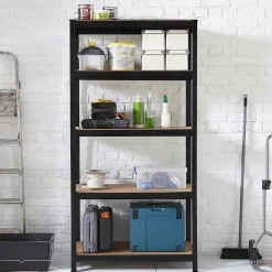 Nordevik Stellingkast - 2 Stuks - 180x90x40cm - Opbergrek - Zwart