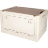 Norländer Opbergkrat Met Houten Deksel 33 Liter Off-white - 43,7 X 30,7 X 25 Cm