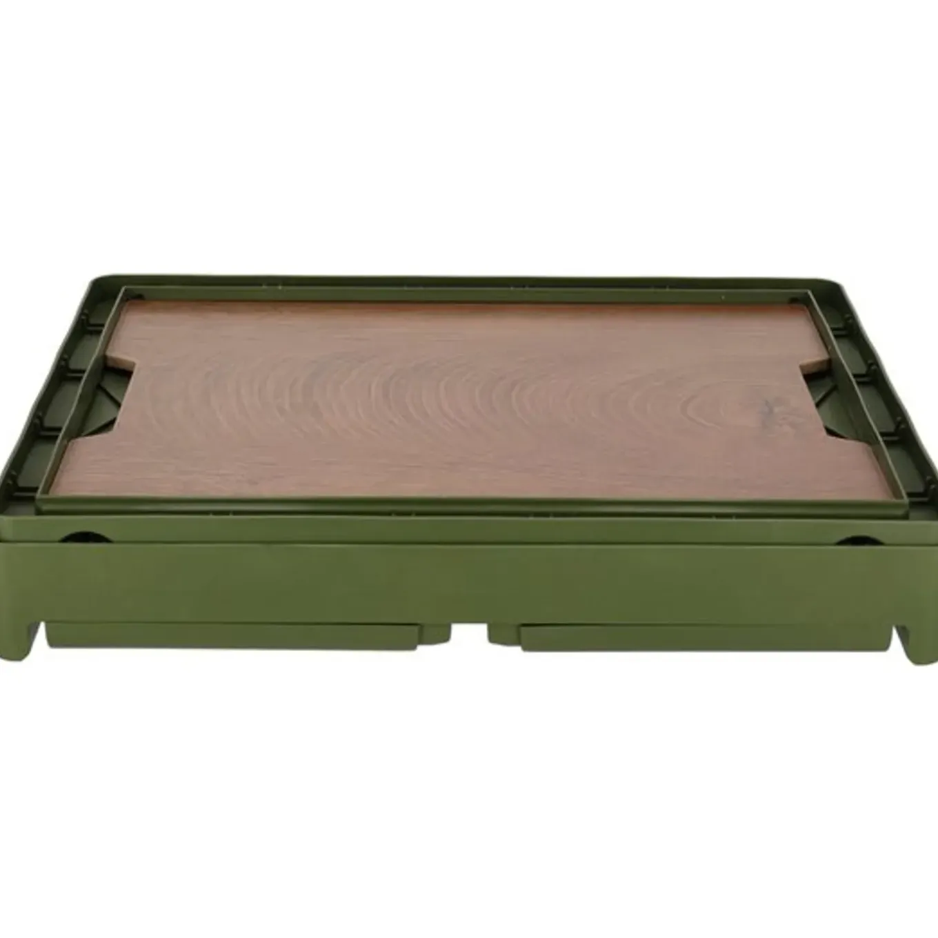 Norländer Opvouwbare Opbergkrat Met Houten Deksel En Koeltas 43,7 X 30,7 X - 25cm - Groen
