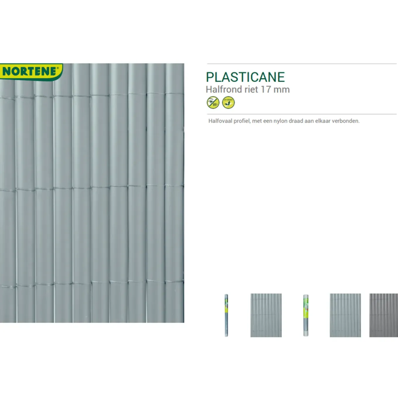 Nortene Rietscherm Plasticane - Synthetisch - Groen - 150x300cm