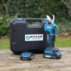 NovarGarden - Accu Snoeischaar NG2 - Blauw - Incl. Koffer & 2 Accu's