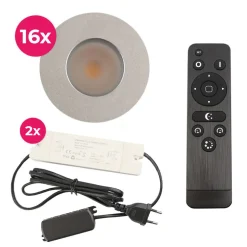 Olucia - Dico - Inbouw Veranda Lamp - Chroom - 16l