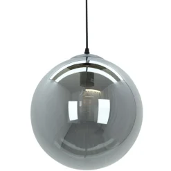 Olucia - Dolf - Hanglamp - Zwart / Grijs - 5l