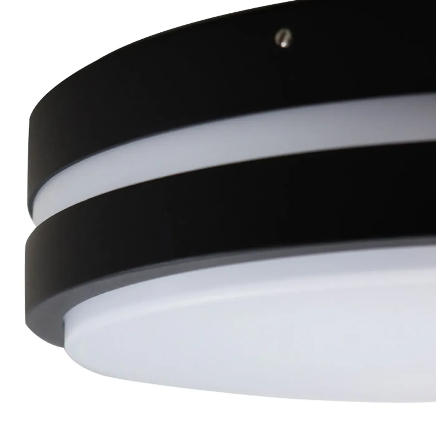 Olucia - James - Buitenplafondlamp - Zwart / Wit