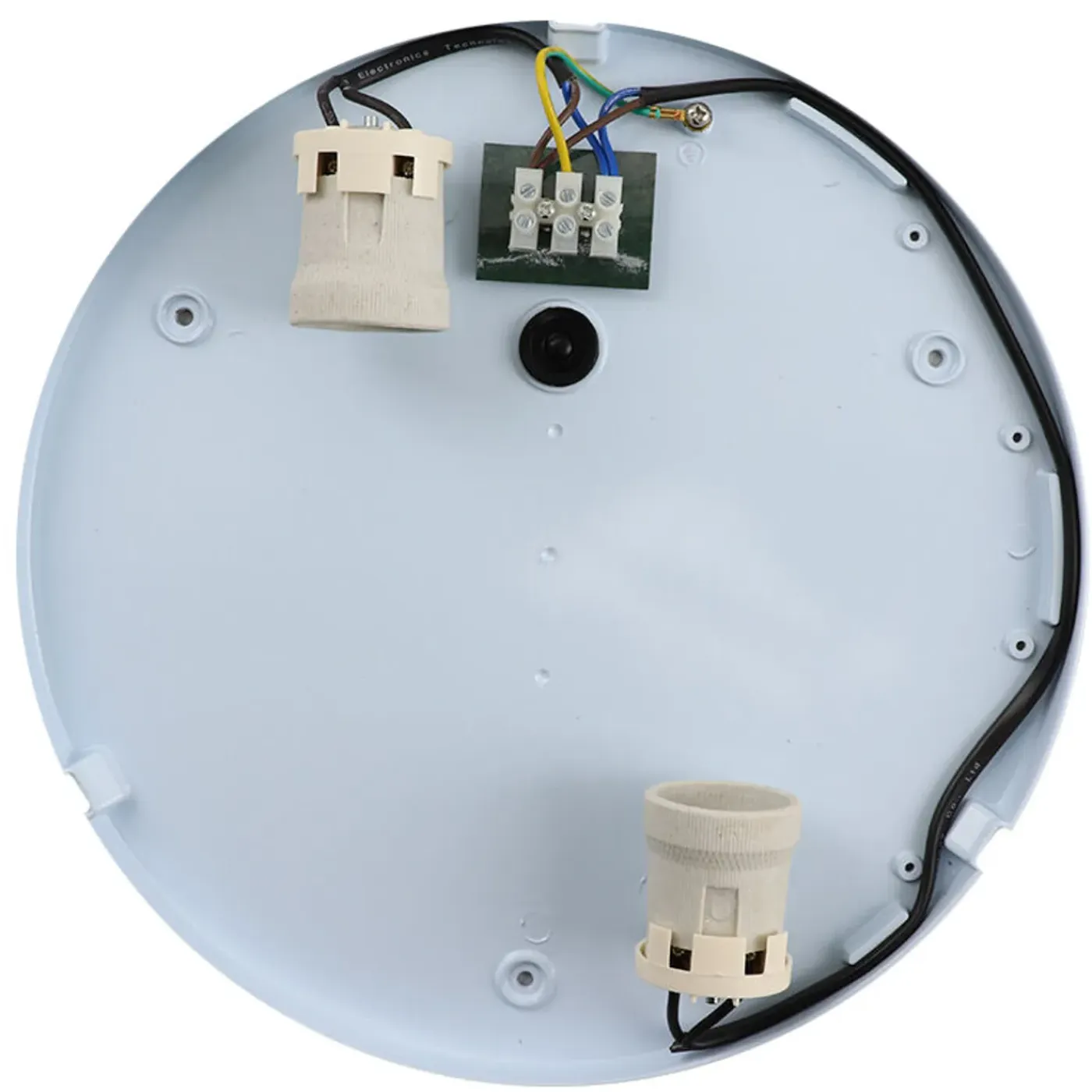Olucia - James - Buitenplafondlamp - Zwart / Wit