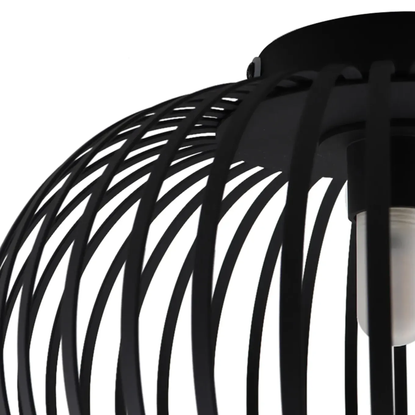 Olucia - Lieve - Badkamer Plafondlamp - Zwart