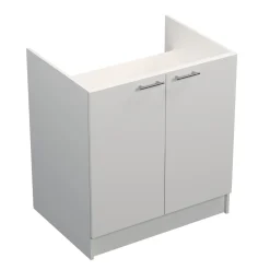 Onderkast Spoeltafel Prim - Wit - Melamine 16mm - 120x87x59cm - 2 Deuren