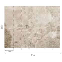 One Wall One Role Fotobehang Oosters Motief Beige - 371 X 280 Cm - As-382471