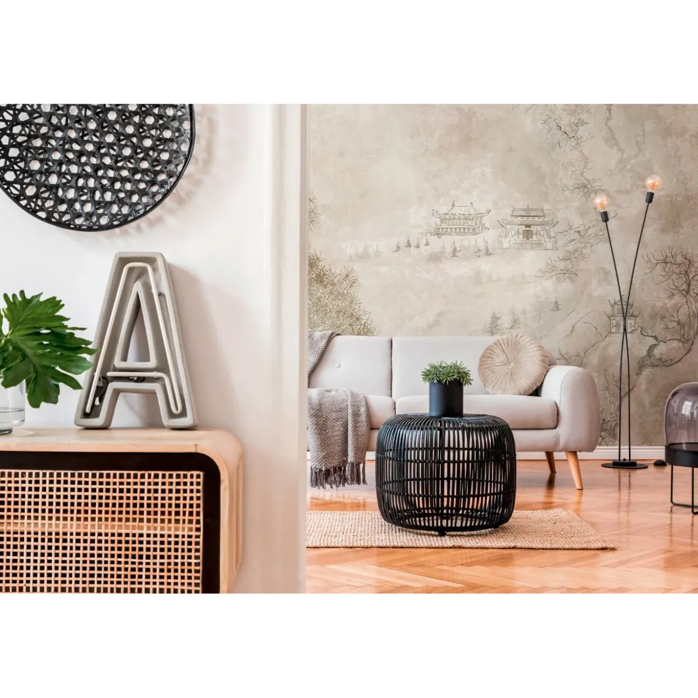 One Wall One Role Fotobehang Oosters Motief Beige - 371 X 280 Cm - As-382471