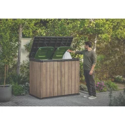 Keter Opbergbox Store It Out Ashwood - Kunststof - Bruin - 82x141x120cm - 1150L