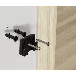 Pitt & Co. Oprolbaar Traphekje Zwart 140 cm – Veiligheidshek voor Kinderen en Dieren – Push & Twist