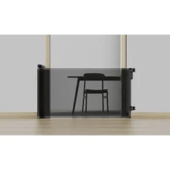 Pitt & Co. Oprolbaar Traphekje Zwart 140 cm – Veiligheidshek voor Kinderen en Dieren – Push & Twist