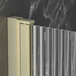 Opvouwbare Badwand 80x140cm - Geborsteld Goud