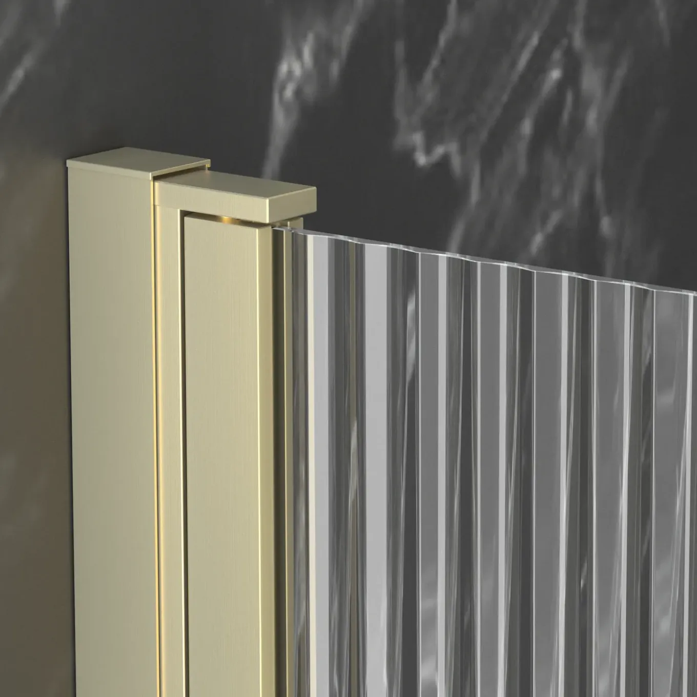 Opvouwbare Badwand 80x140cm - Geborsteld Goud