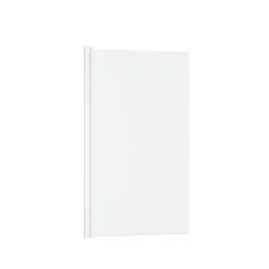 Aurlane Opvouwbare Badwand 80x140cm - Wit Profiel - Gegolfd Gehard Glas 5mm – WAVE WHITE