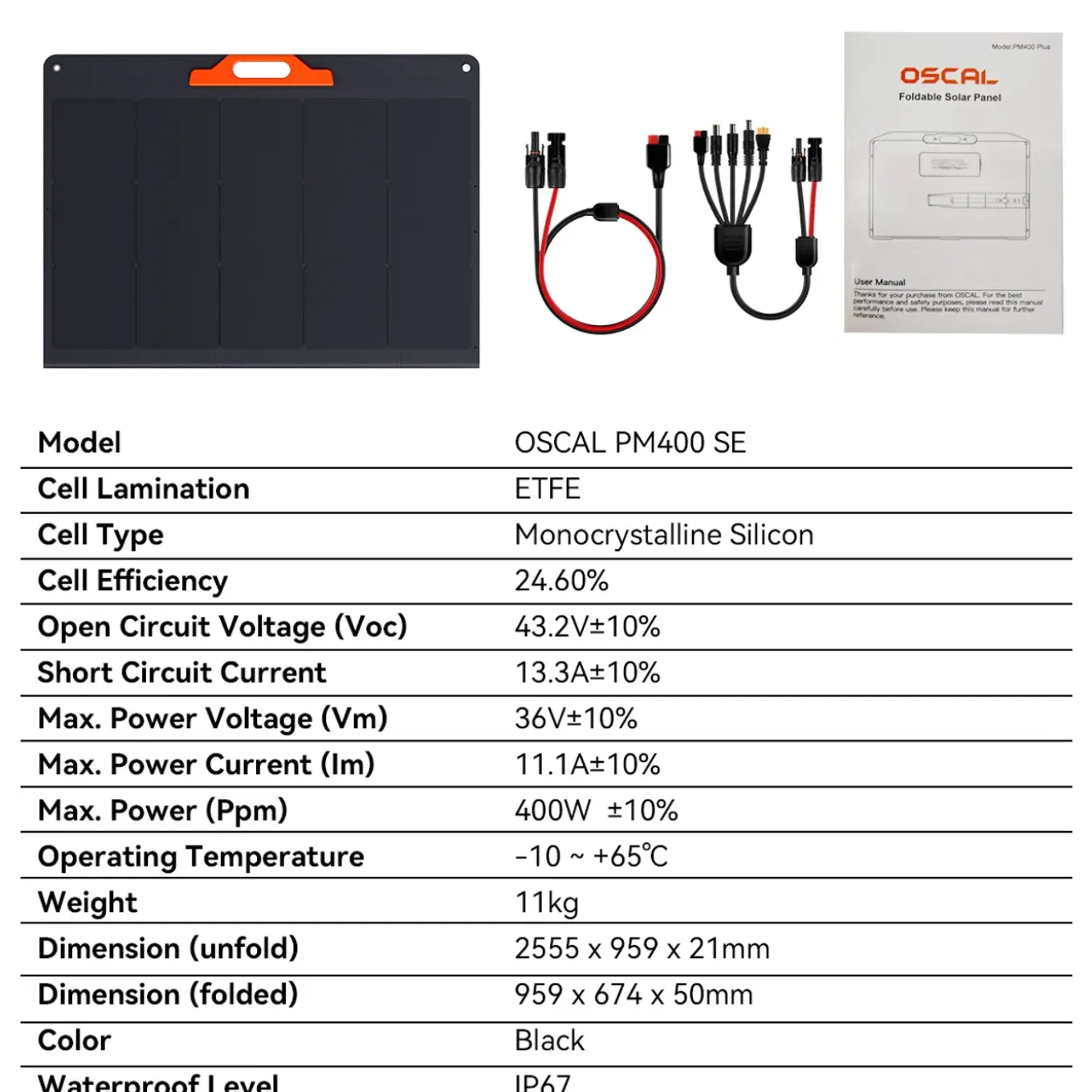 Oscal - Draagbare Zonnepanelen - PM400 SE - 400w