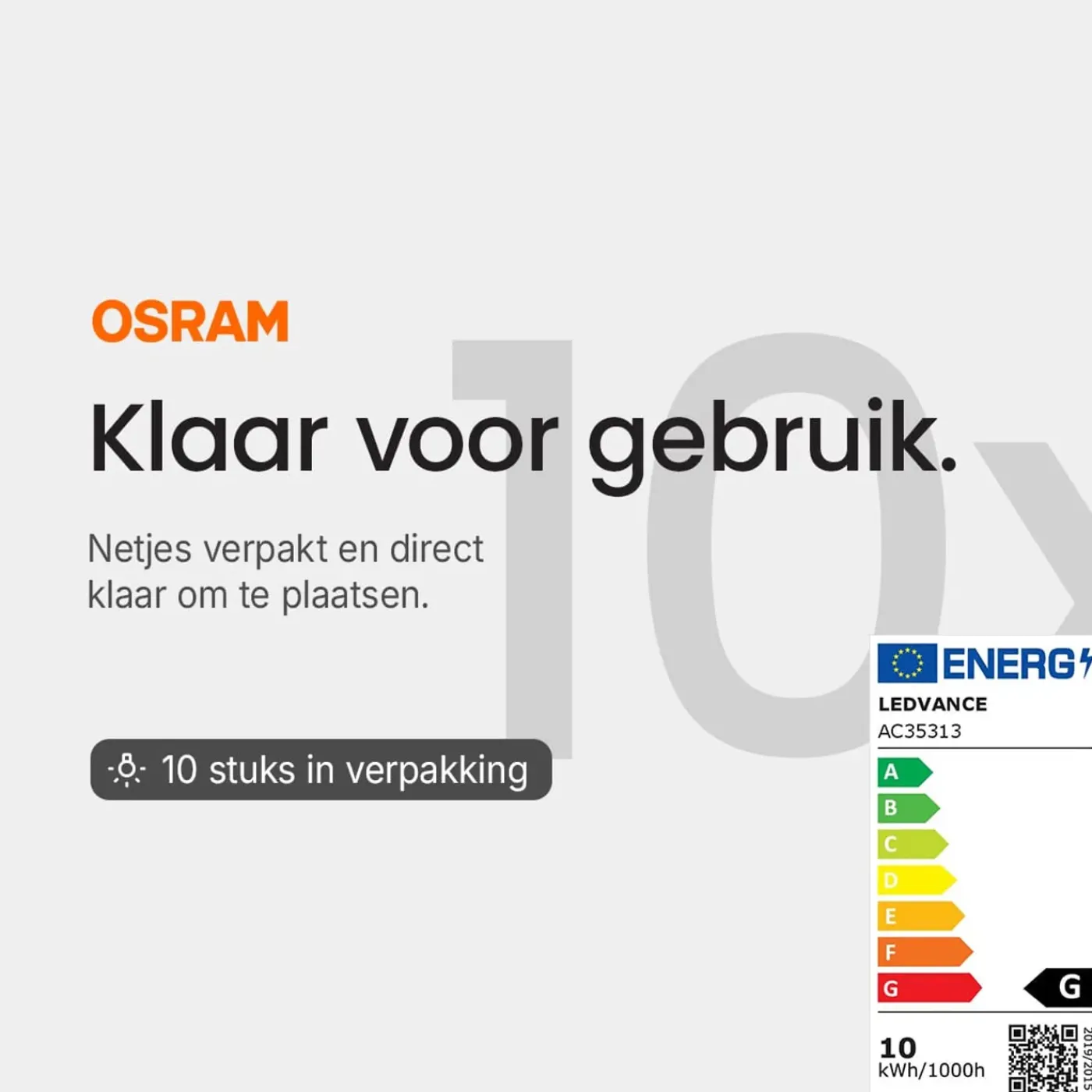 OSRAM Halogeen Insteeklamp G4 - 10w 130lm 2800k 12v - Warm Wit Licht - Dimbaar - 10 Stuks