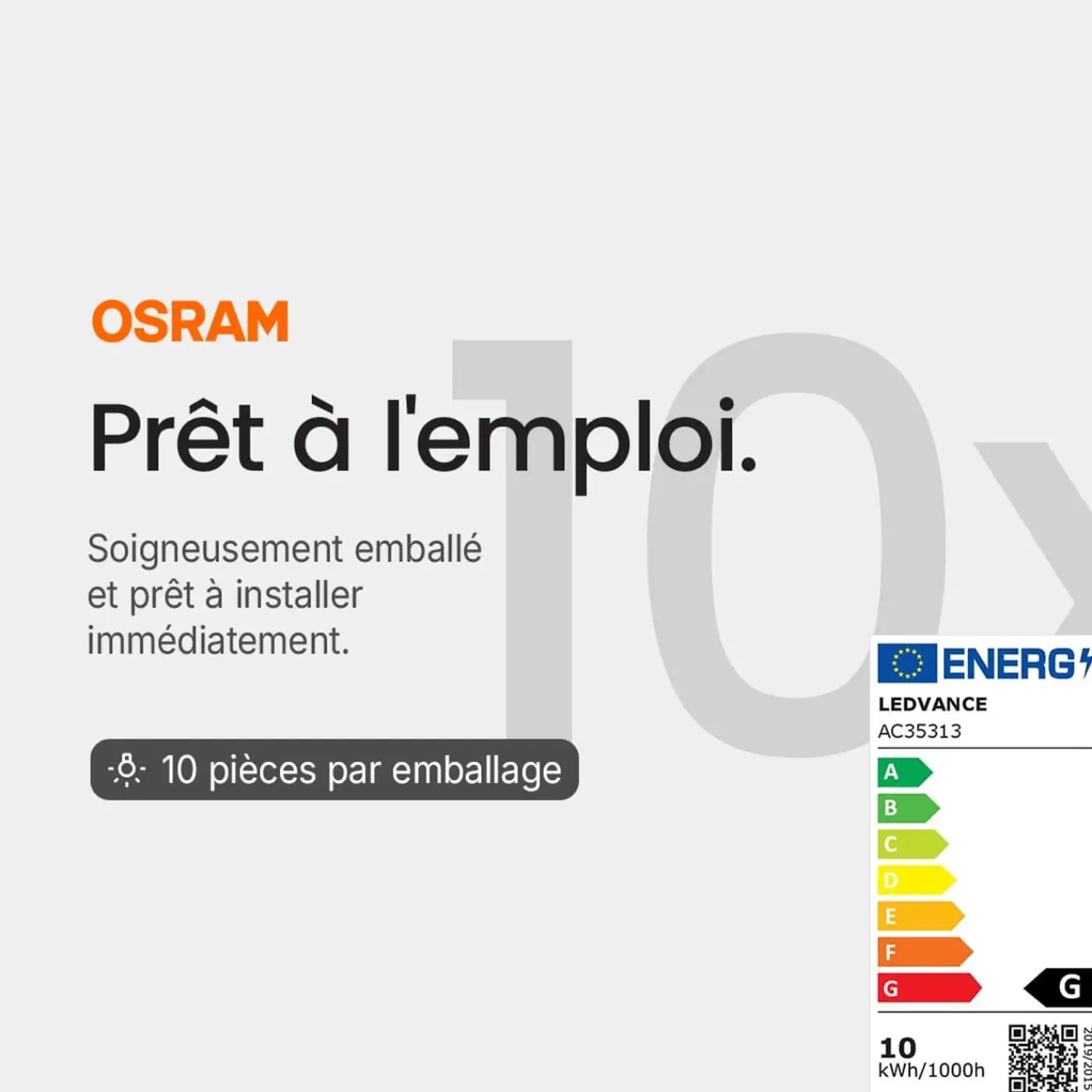OSRAM Halogeen Insteeklamp G4 - 10w 130lm 2800k 12v - Warm Wit Licht - Dimbaar - 10 Stuks
