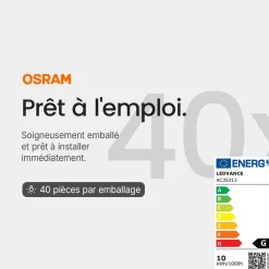 OSRAM Halogeen Insteeklamp G4 - 10w 130lm 2800k 12v - Warm Wit Licht - Dimbaar - 40 Stuks