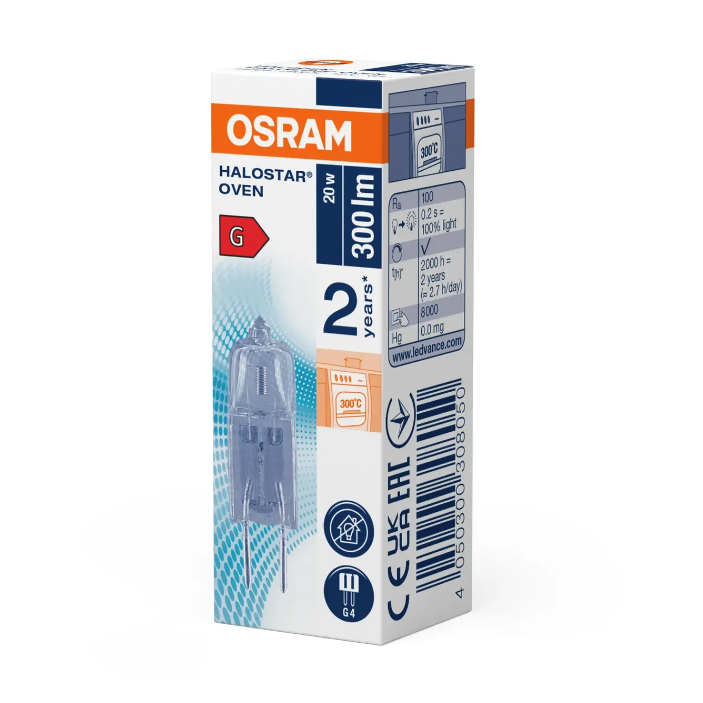 Osram Halogeen Lamp Halostar Oven G4 20W Warm Wit