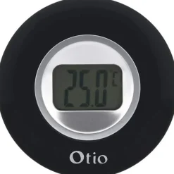 Otio Binnenthermometer D: 77mm Lcd Scherm Zwart