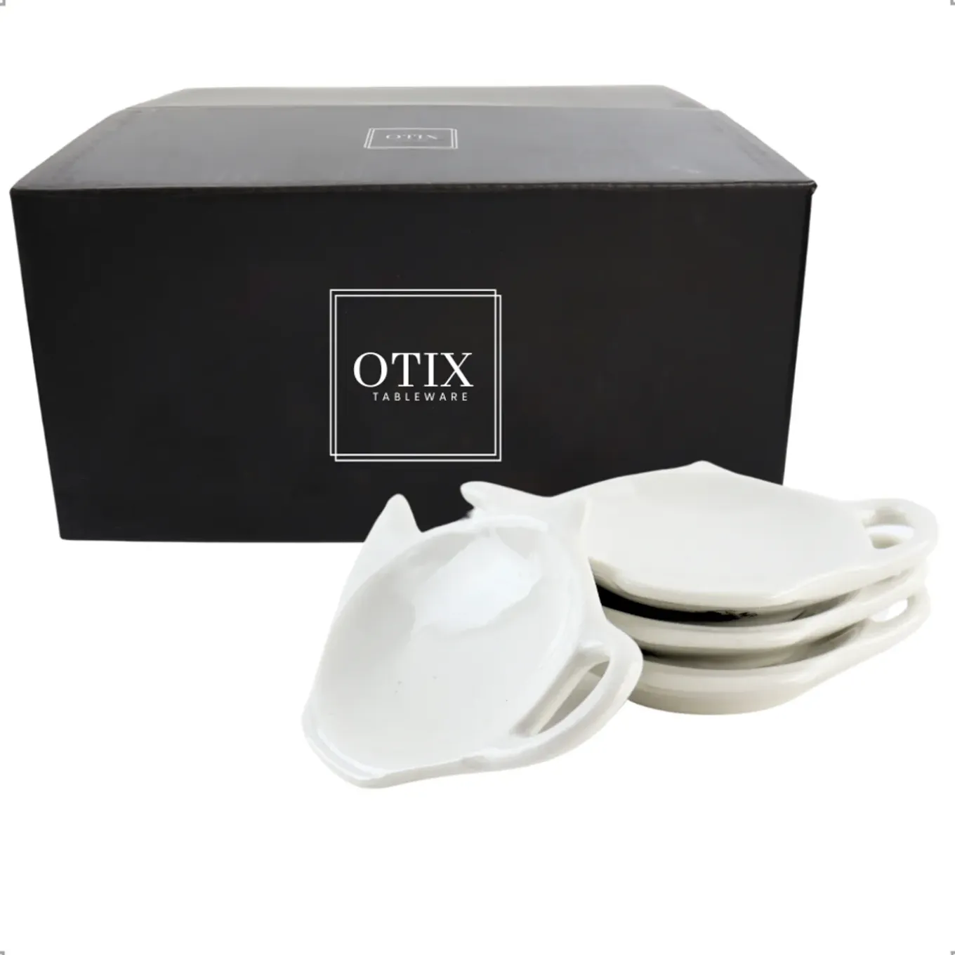 Otix Theezakjeshouder Theezakjes Schoteltje 4 Stuks Aperitief Snack Schaaltje Sausbakje Theetip W...