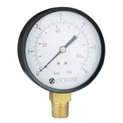 Ottone 100mm 4 BAR waterdruk meter zijdelingse aansluiting G1/2