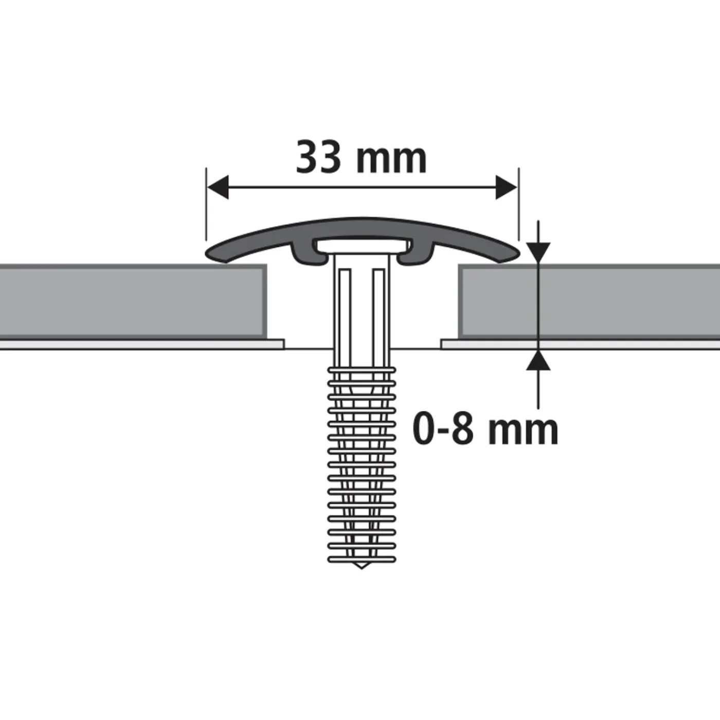 Overig Overgangsprofiel - Aluminium - 33x4mm 0,95m