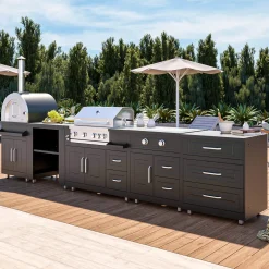 Oviala Gaskooktoestel Met 2 Branders Voor Buitenkeuken Memphis Zwart