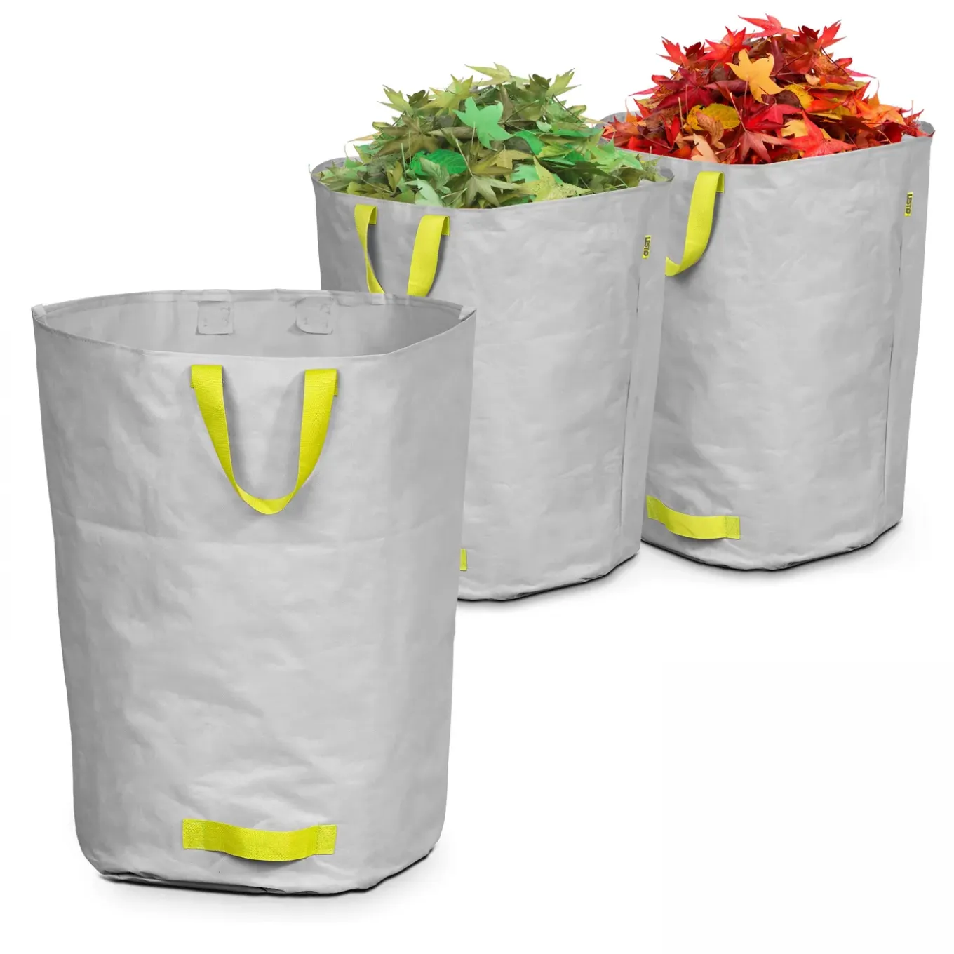 Oviala Lesto Set Van 3 Tuinafvalzakken 160l Grijs Polyester