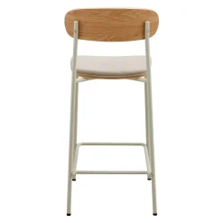 Oviala Lexy Set Van 2 Beige Houten Hoge Stoelen