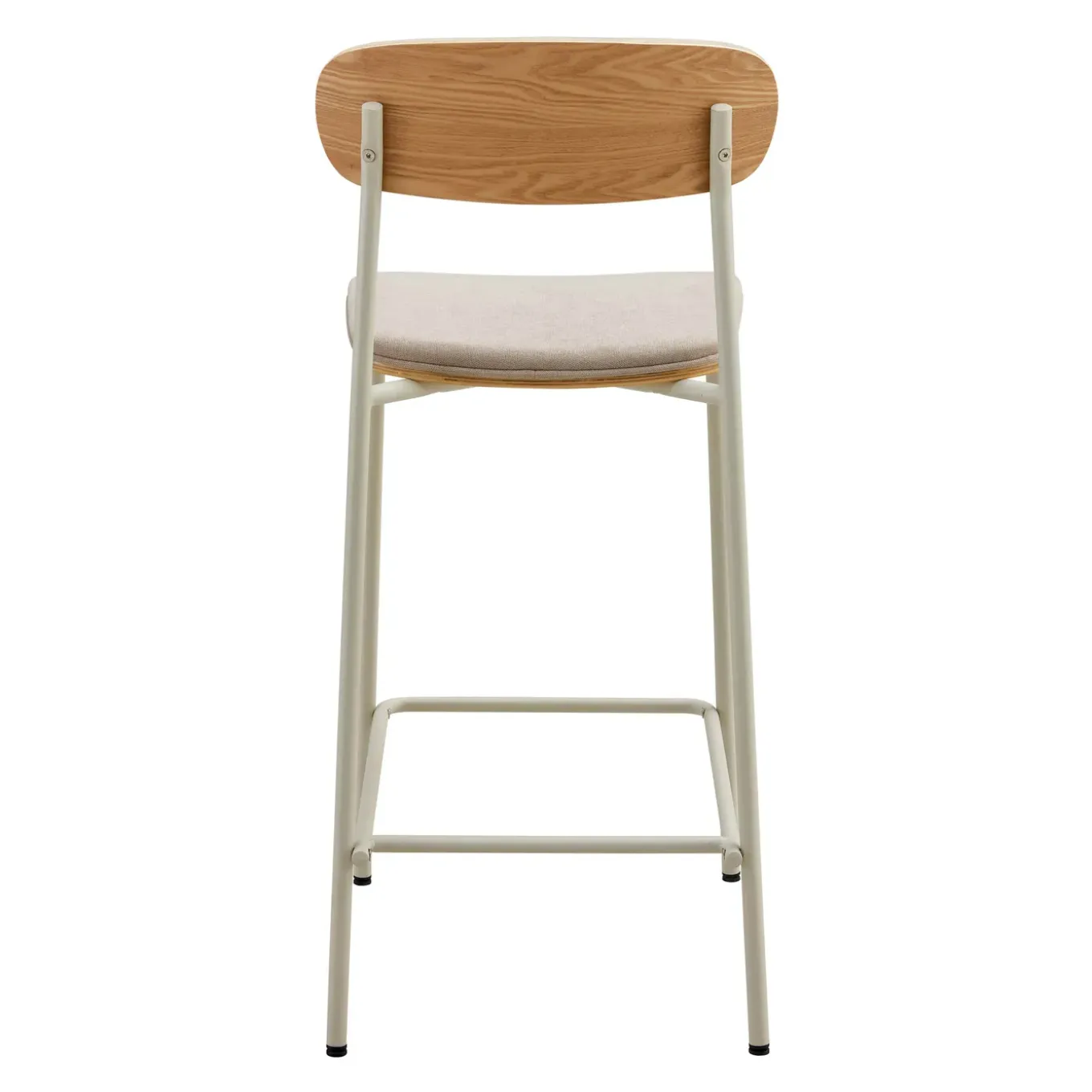 Oviala Lexy Set Van 2 Beige Houten Hoge Stoelen