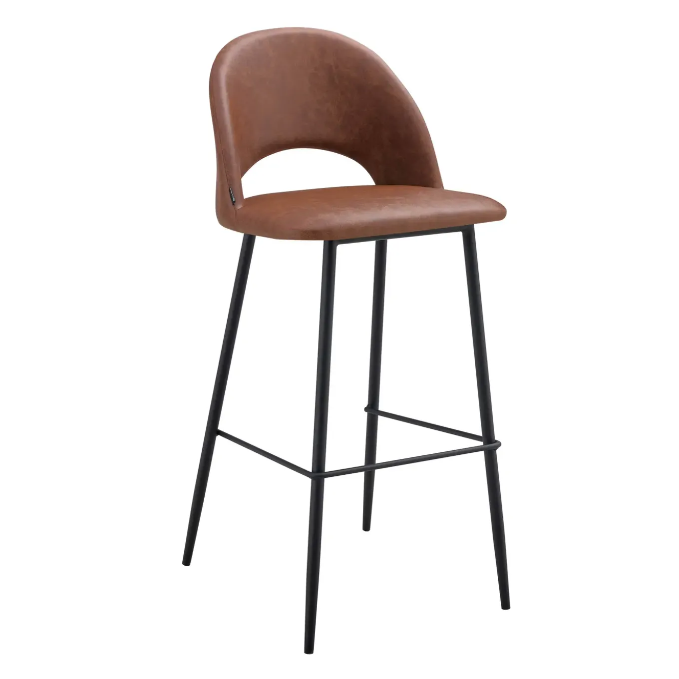 Oviala Lou Set Van 2 Stoelen Van Bruin Gecoat Textiel En Metaal