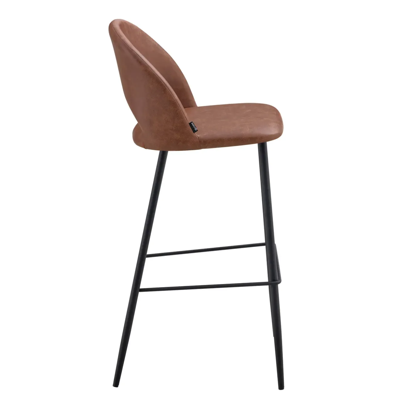 Oviala Lou Set Van 2 Stoelen Van Bruin Gecoat Textiel En Metaal