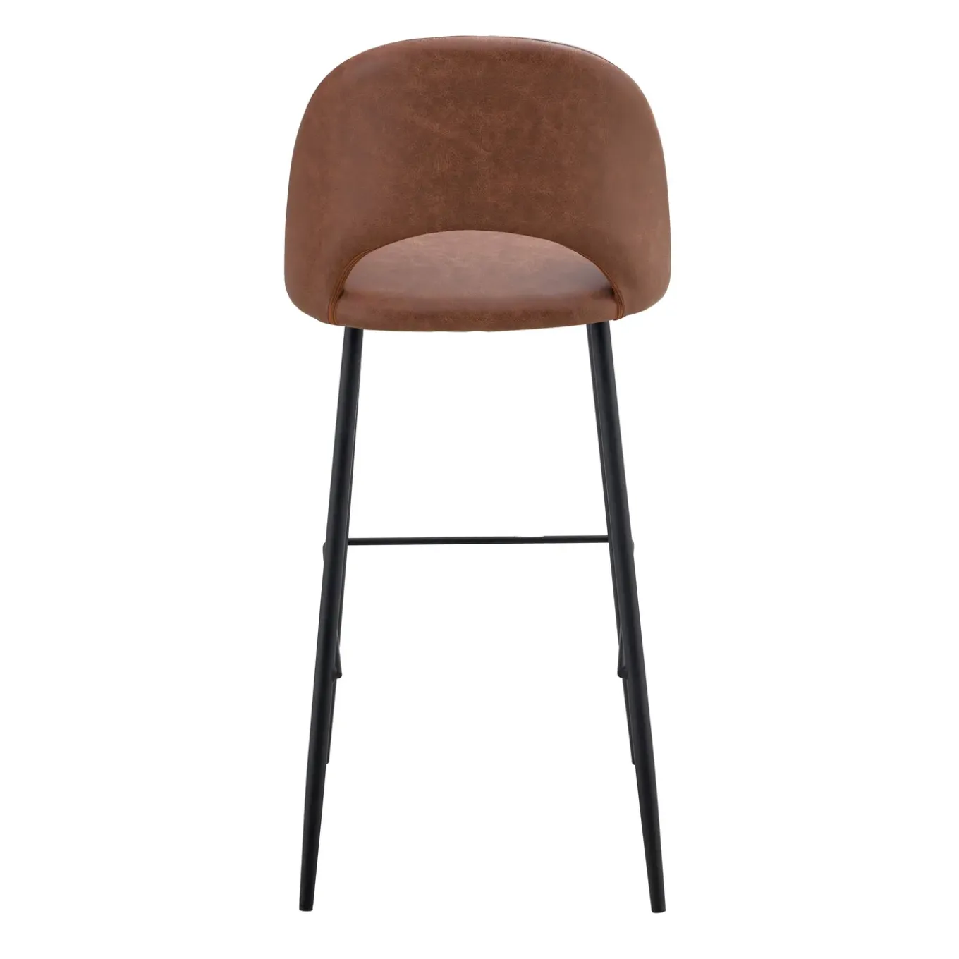 Oviala Lou Set Van 2 Stoelen Van Bruin Gecoat Textiel En Metaal