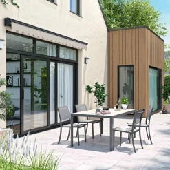 Oviala Ouessant Elektrische Zonwering 4x3m In Taupe