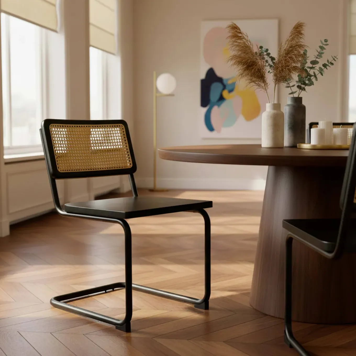 Oviala Set Van 2 Metalen En Houten Stoelen Betty Zwart Betty Zwart