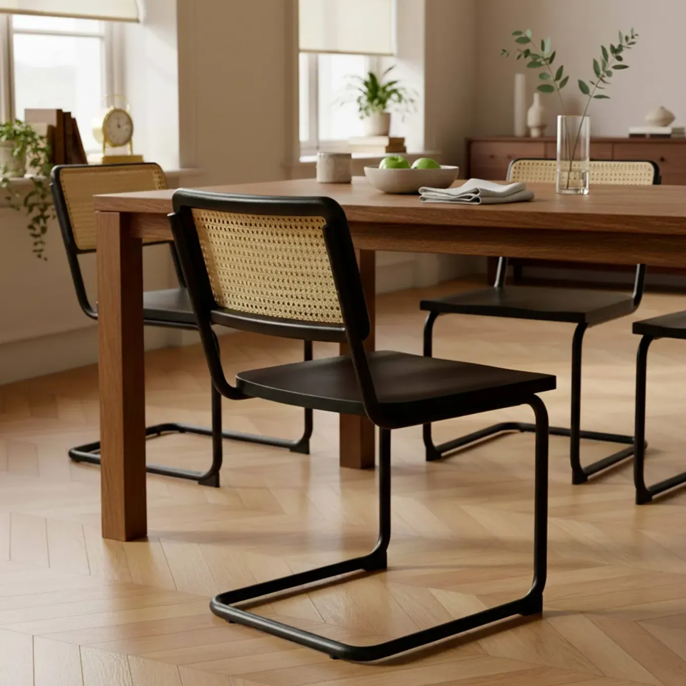 Oviala Set Van 2 Metalen En Houten Stoelen Betty Zwart Betty Zwart