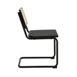 Oviala Set Van 2 Metalen En Houten Stoelen Betty Zwart Betty Zwart